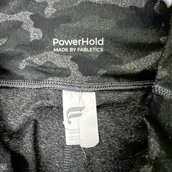 Fabletics Powerhold Leggings High Waist Women M Athleisure Charcoal Camo Pockets - Picture 3 of 9